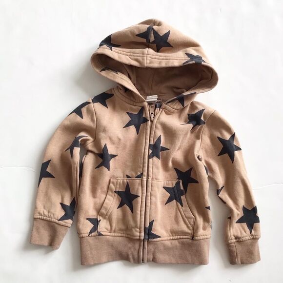 H&M star print hooded sweatshirt EUC 1.5-2Y - Picture 1 of 5